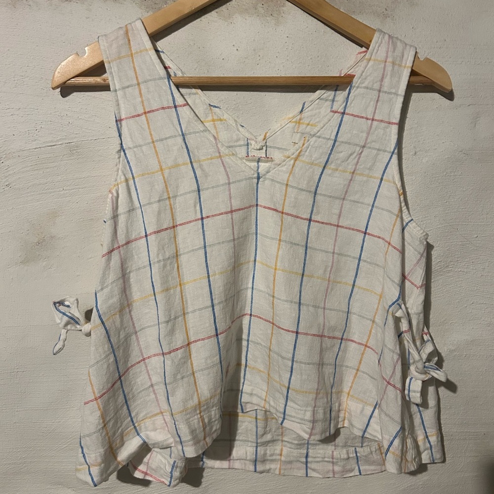 Madewell Side Tie Linen Tank - Picture 5 of 9